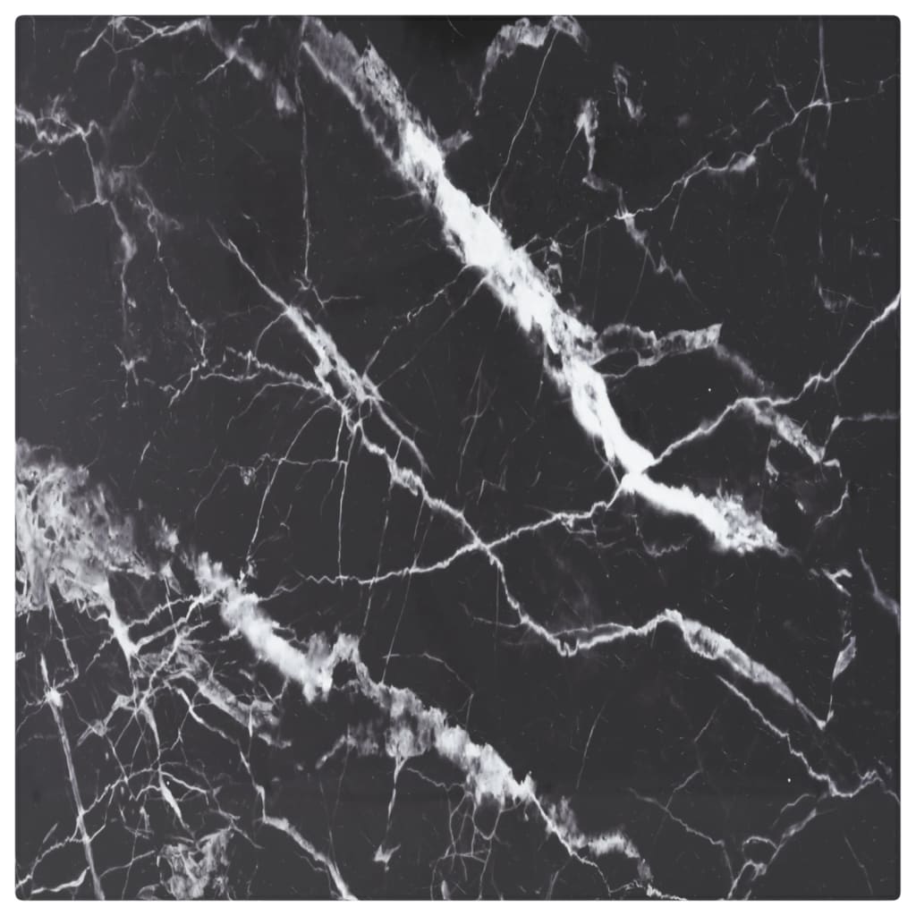 Tabletop, marble design, white tempered glass, Ø30x0.8 cm