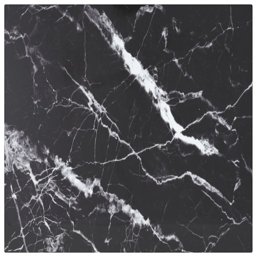 Tabletop, marble design, white tempered glass, Ø30x0.8 cm