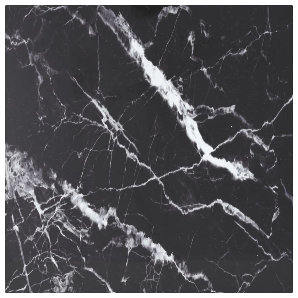 Tabletop, marble design, white tempered glass, Ø30x0.8 cm