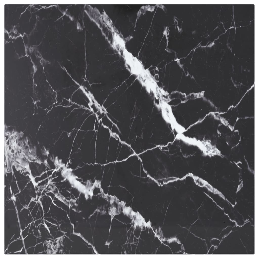Tabletop, marble design, white tempered glass, Ø30x0.8 cm