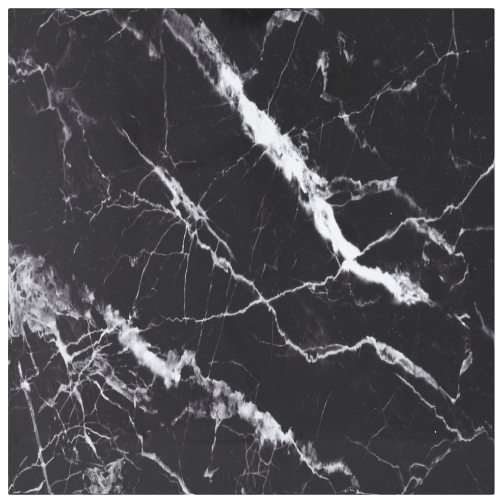 Tabletop, marble design, white tempered glass, Ø30x0.8 cm