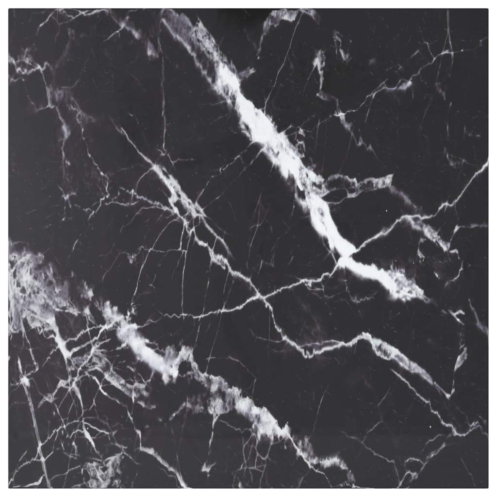 Tabletop, marble design, white tempered glass, Ø30x0.8 cm