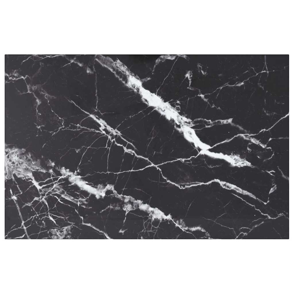 Tabletop, marble design, white tempered glass, Ø30x0.8 cm