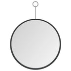 Espejo colgante con gancho negro 30 cm