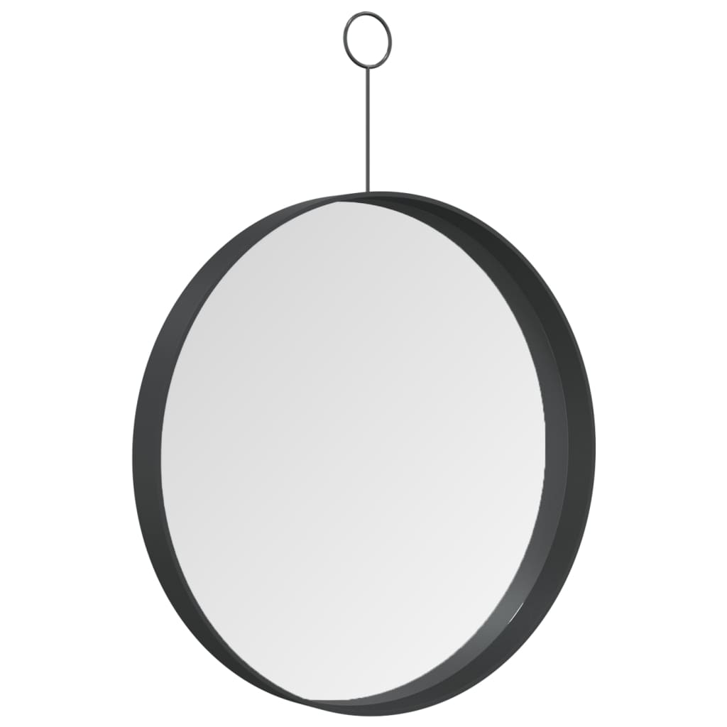 Espejo colgante con gancho negro 30 cm