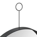 Espejo colgante con gancho negro 30 cm