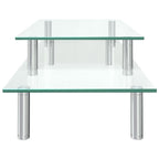 Soporte para monitor de 2 niveles vidrio transparente