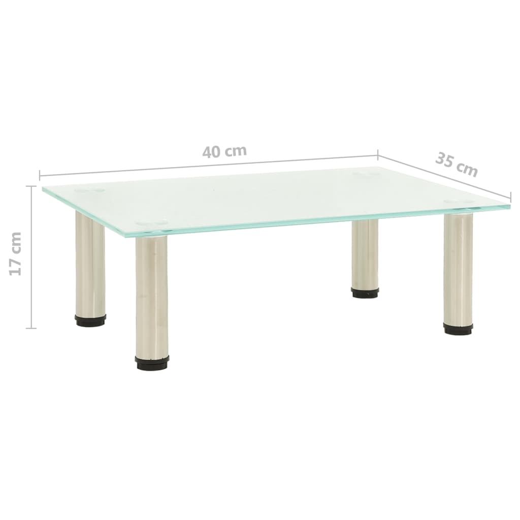 Mueble para TV de vidrio templado esmerilado 40x35x17 cm