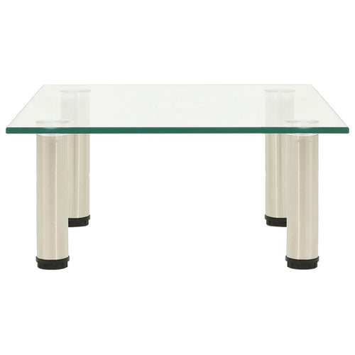 322760 TV Stand Transparent 40x35x17 cm Tempered Glass