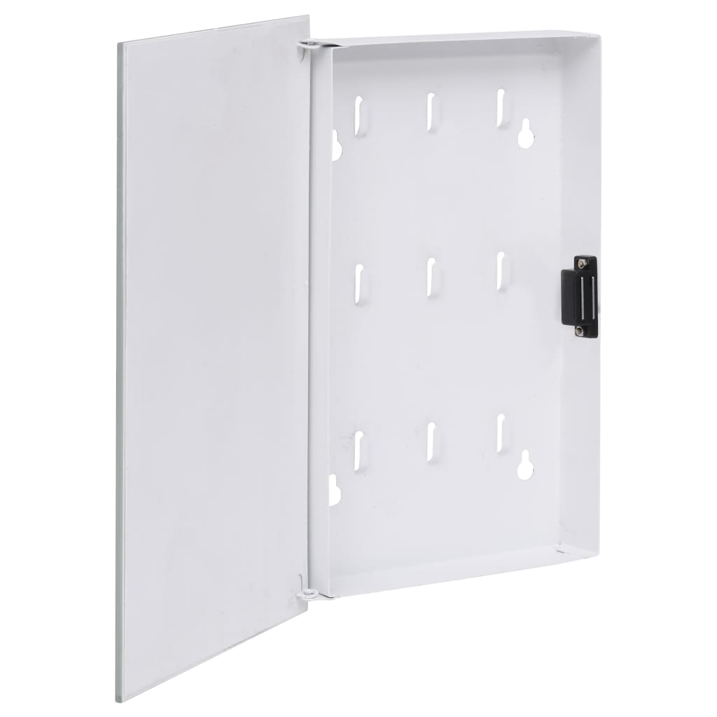 Caja de llaves con tablero magnético blanca 30x20x4 cm