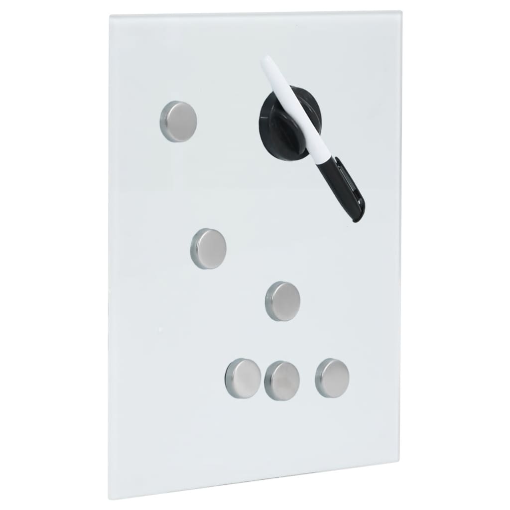 Caja de llaves con tablero magnético blanca 30x20x4 cm