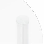 Mesa auxiliar 2 niveles vidrio templado transparente 38 cm