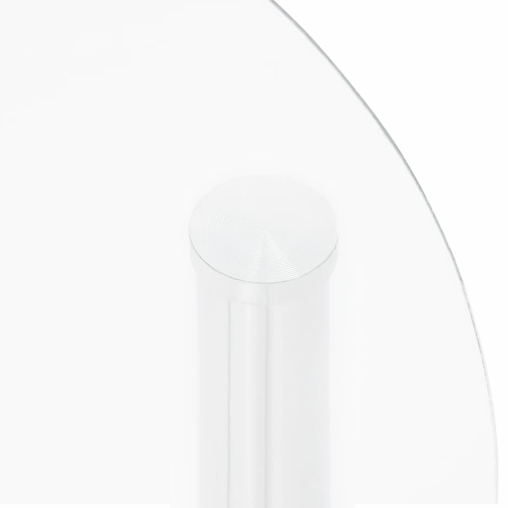 Mesa auxiliar 2 niveles vidrio templado transparente 38 cm
