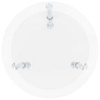 Mesa auxiliar 2 niveles vidrio templado transparente 38 cm
