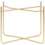 Mesa auxiliar negra y dorada MDF 38x38x38,5 cm