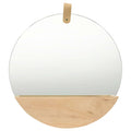 Espejo de pared de madera maciza de pino 35 cm