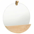 Espejo de pared de madera maciza de pino 35 cm