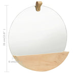 Espejo de pared de madera maciza de pino 35 cm