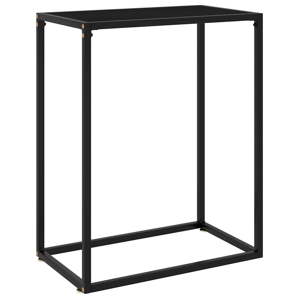 White tempered glass console table 100x35x75 cm