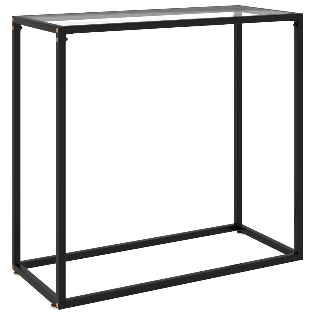 White tempered glass console table 100x35x75 cm