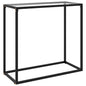 Mesa consola vidrio templado blanco 100x35x75 cm