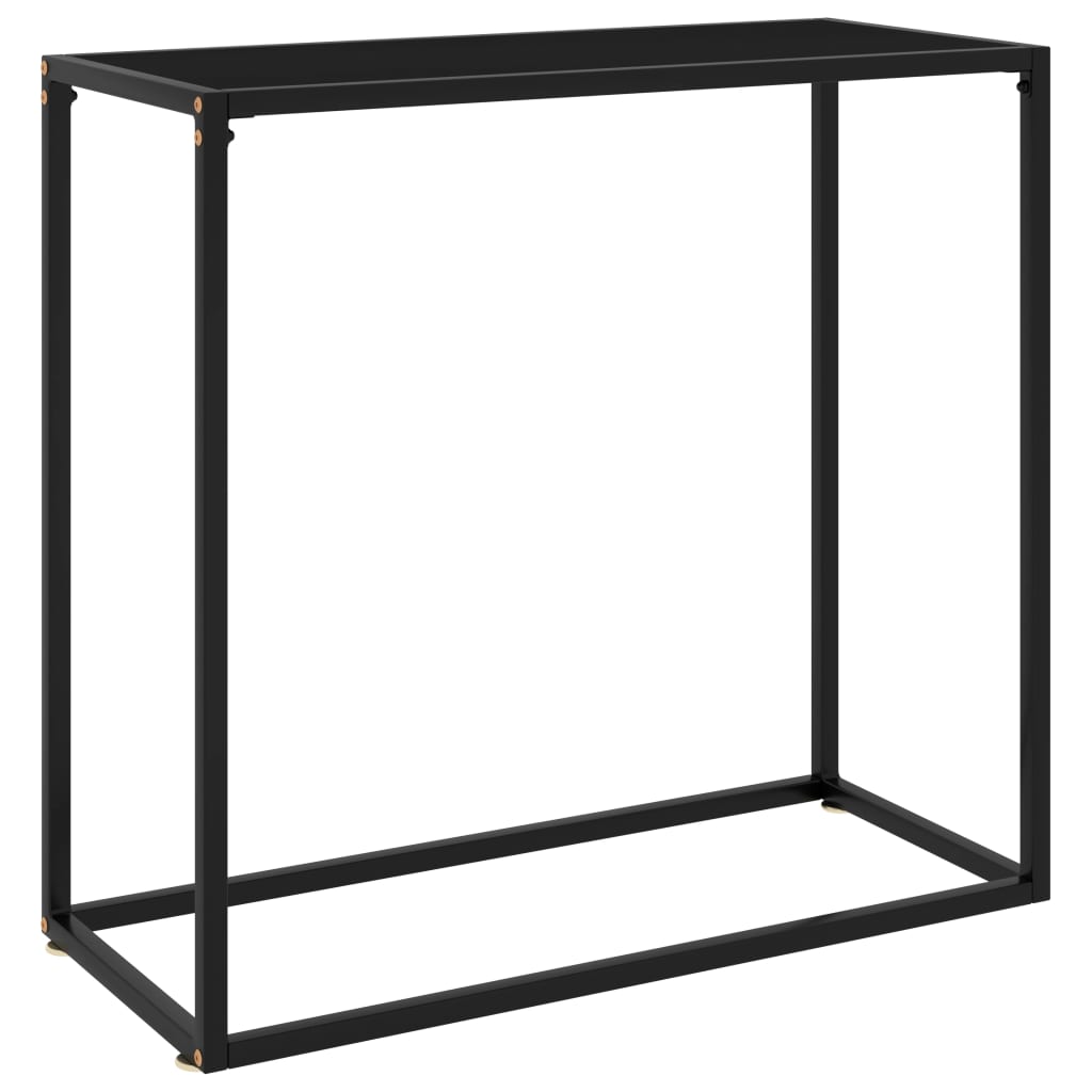 White tempered glass console table 100x35x75 cm