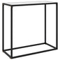 Mesa consola vidrio templado blanco 100x35x75 cm