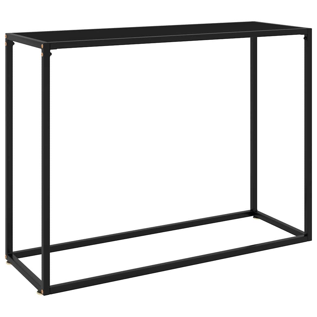 White tempered glass console table 100x35x75 cm