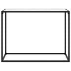 Mesa consola vidrio templado blanco 100x35x75 cm