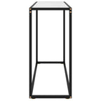 Mesa consola vidrio templado blanco 100x35x75 cm