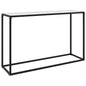 Mesa consola vidrio templado blanco 100x35x75 cm