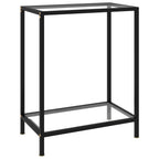 Mesa consola transparente vidrio templado 140x35x75,5 cm