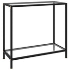 Mesa consola transparente vidrio templado 140x35x75,5 cm