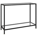 Mesa consola transparente vidrio templado 140x35x75,5 cm