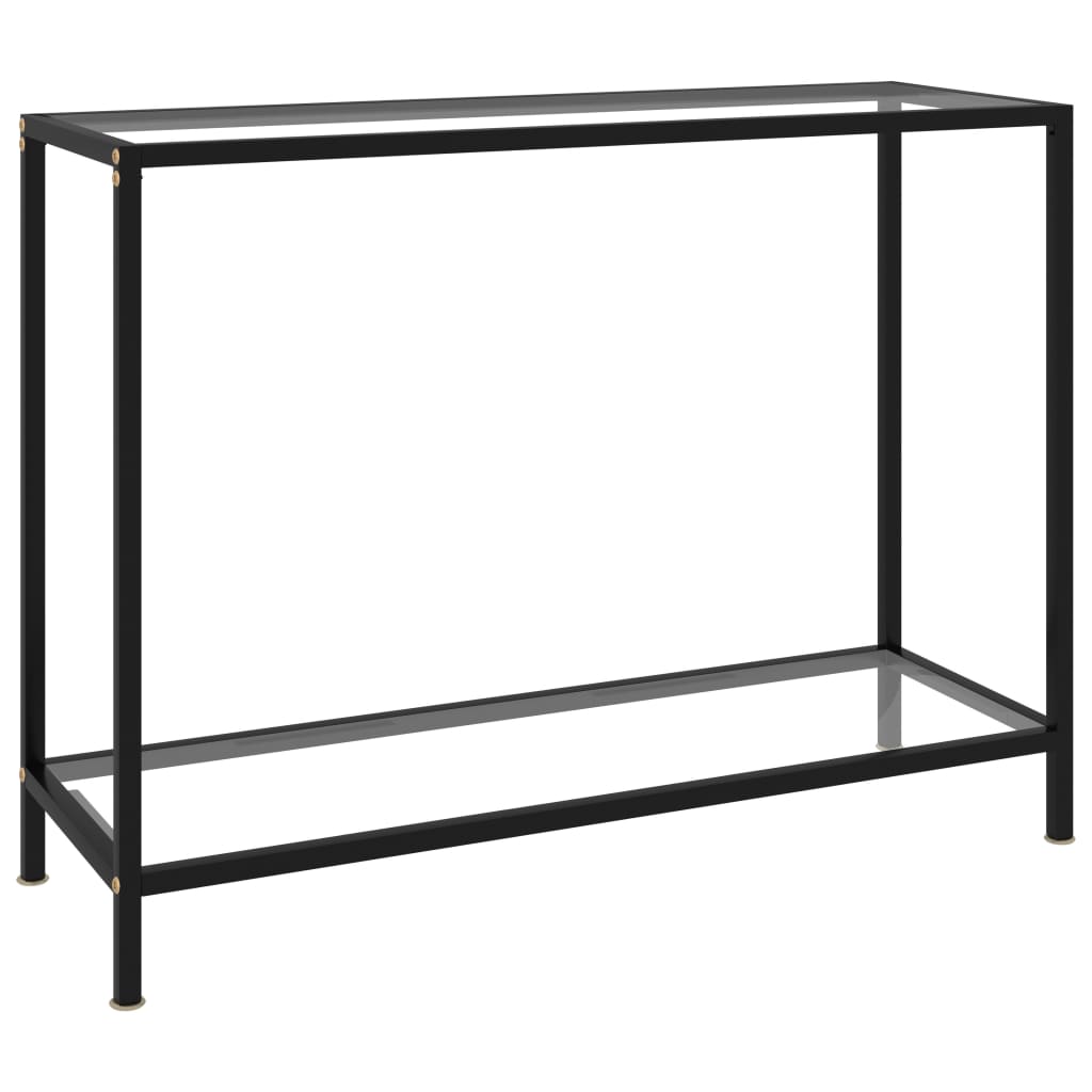 Mesa consola transparente vidrio templado 140x35x75,5 cm