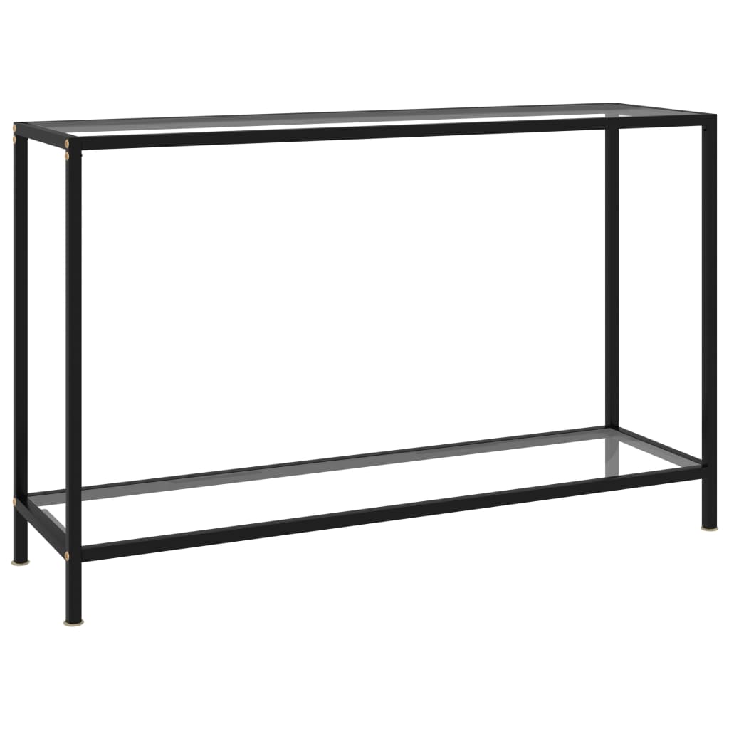 Mesa consola transparente vidrio templado 140x35x75,5 cm