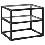 Mesa consola transparente vidrio templado 140x35x75,5 cm