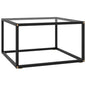 Mesa de centro con vidrio templado negra 40x40x50 cm
