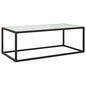 Mesa de centro con vidrio templado negra 40x40x50 cm