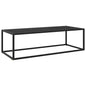 Mesa de centro con vidrio templado negra 40x40x50 cm