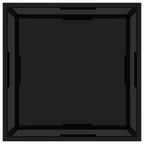 Mesa de centro negra vidrio templado 60x60x35 cm