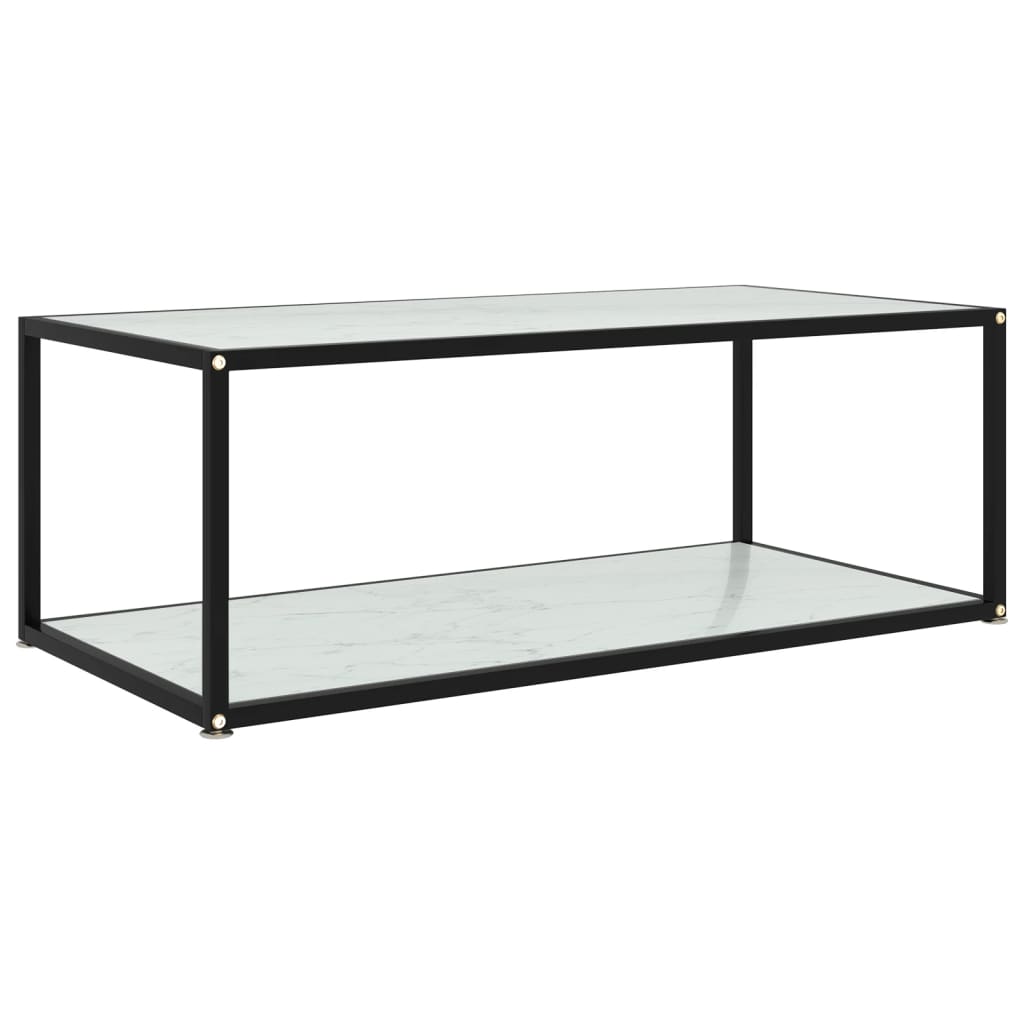 Black tempered glass coffee table 60x60x35 cm