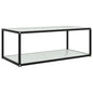 Mesa de centro negra vidrio templado 60x60x35 cm