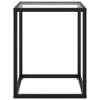 Mesa de centro con vidrio templado negra 40x40x50 cm