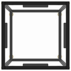 Mesa de centro con vidrio templado negra 40x40x50 cm