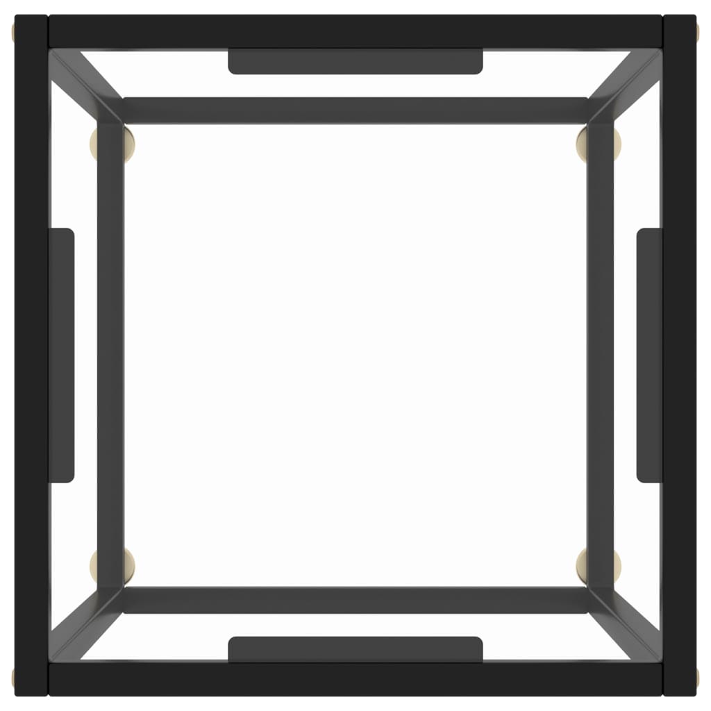 Mesa de centro con vidrio templado negra 40x40x50 cm
