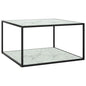 Mesa de centro con vidrio templado negra 40x40x50 cm