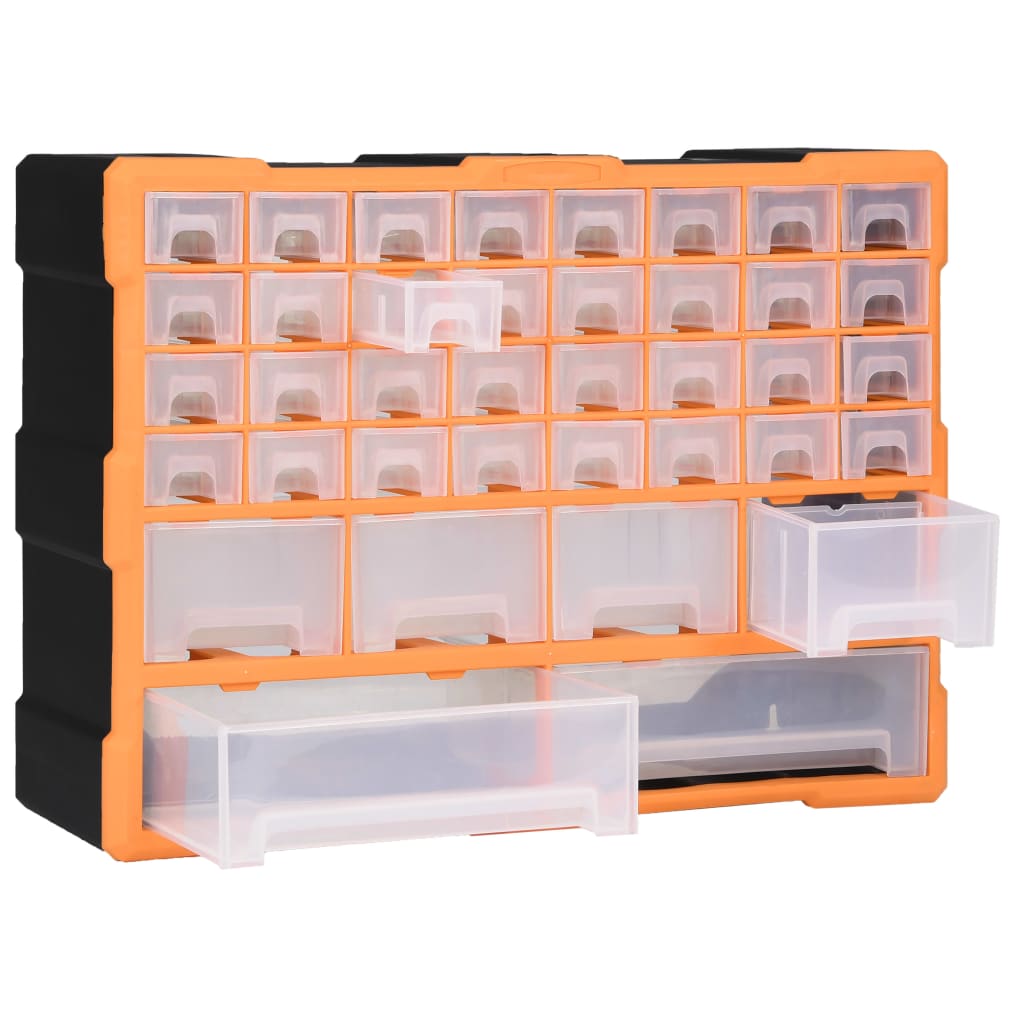 Organizador multicajones con 38 cajones 52x16x37,5 cm