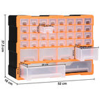 Organizador multicajones con 38 cajones 52x16x37,5 cm