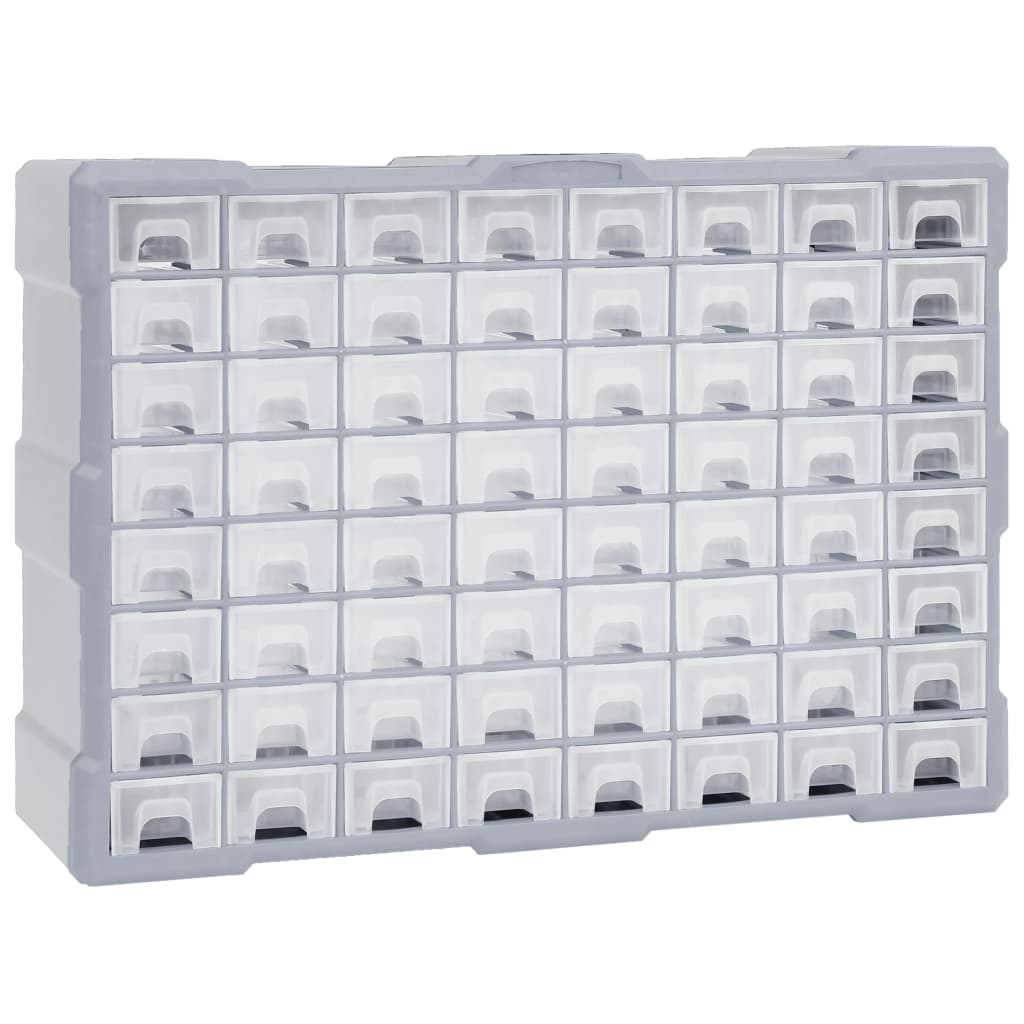 Organizador multi-gavetas com 16 gavetas médias 52x16x37 cm